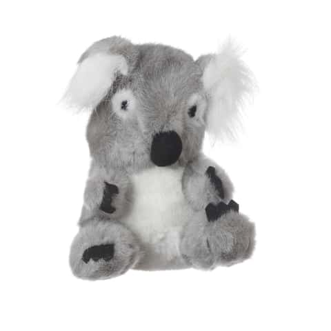 Multipet Look Who's Talking Gray/White Plush Koala Bear Dog Toy