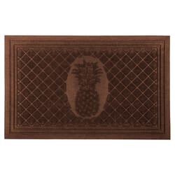 Entryways 22 in. W X 35 in. L Brown Pineapple Polypropylene Door Mat