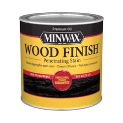 Minwax Wood Finish Semi-Transparent True Black Oil-Based Penetrating Wood Finish 1/2 pt