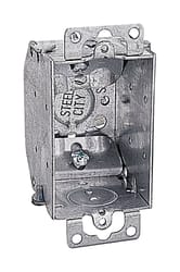 Steel City 3 in. Rectangle Galvanized Steel 1 gang Switch Box Silver