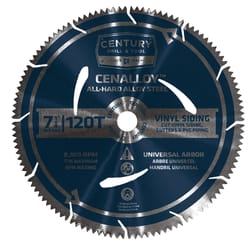 Century Drill & Tool 7-1/4 in. D Cenalloy Alloy Steel Steel Saw Blade 120 teeth 1 pc