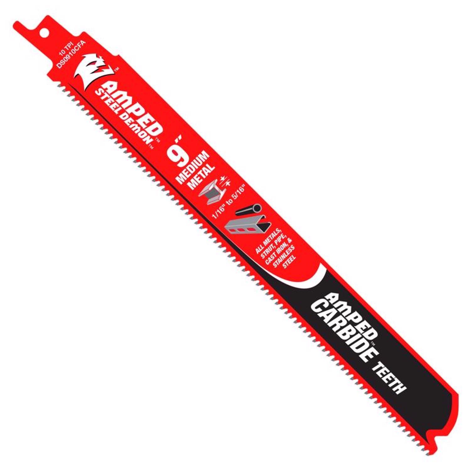 Diablo Demon Amped 9 in. Carbide Reciprocating Saw Blade Set 10 TPI 3 pk Sansujyuku sansujyuku.com