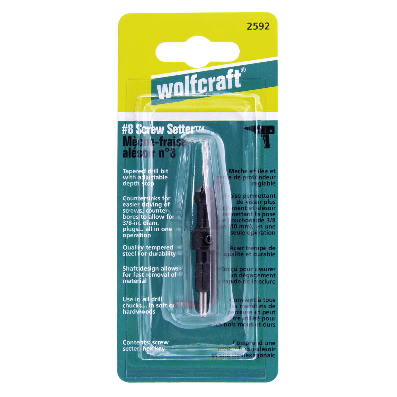 Photos - Bits / Sockets Wolfcraft 3.5 M D Steel Tapered Screw Setter 1 pc 2592 