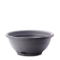 Crescent Too Emma 4.7 in. H X 12 in. W X 12 in. D X 12 in. D PP Plastic Bowl Planter Charcoal