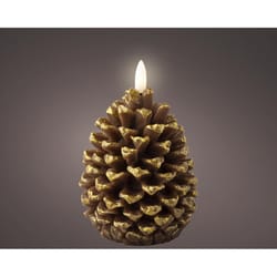 Lumineo LED Pinecone Candle 5.2 in.