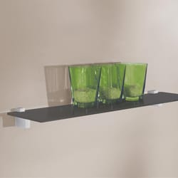 Dolle 0.31 in. H X 23.6 in. W X 7.9 in. D Black Glass Shelf Board