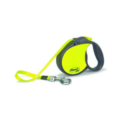 Flexi Neon Yellow Retractable Plastic Dog Leash Large
