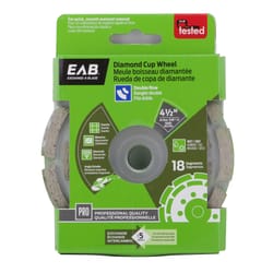 Exchange-A-Blade 4-1/2 in. D X 7/8 in. Segmented Double Row Cup Grinding Wheel
