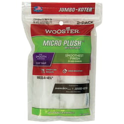 Wooster Micro Plush Woven 4-1/2 in. W X 5/16 in. Jumbo-Koter Paint Roller Cover 2 pk