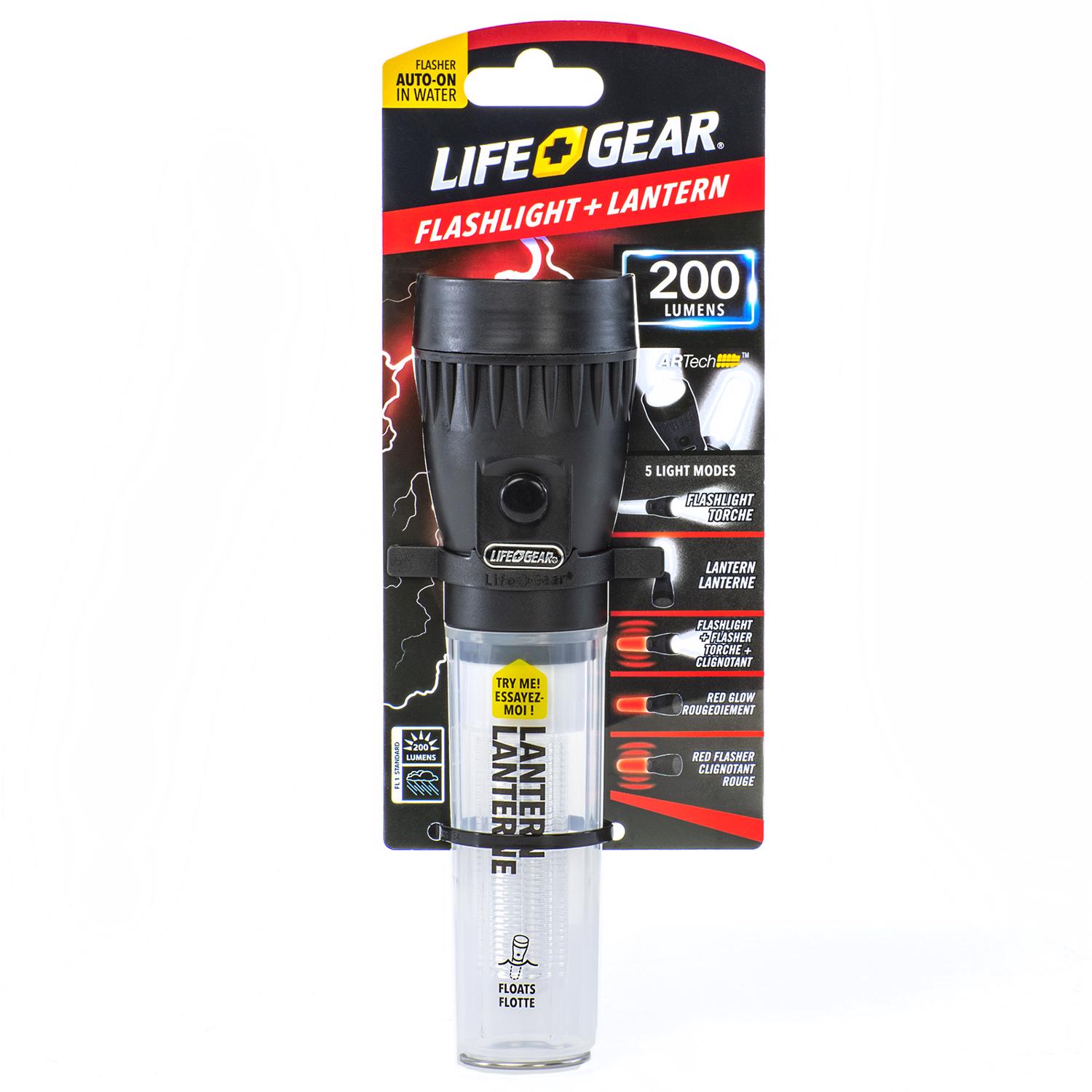 Photos - Torch Life+Gear AR Tech 200 lm Black/White LED Flashlight Lantern AA Battery 41