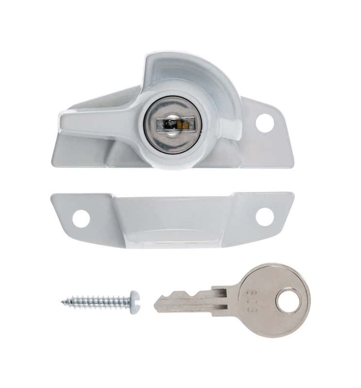 Ace White Brass Keyed Sash Lock 1 pk Ace Hardware