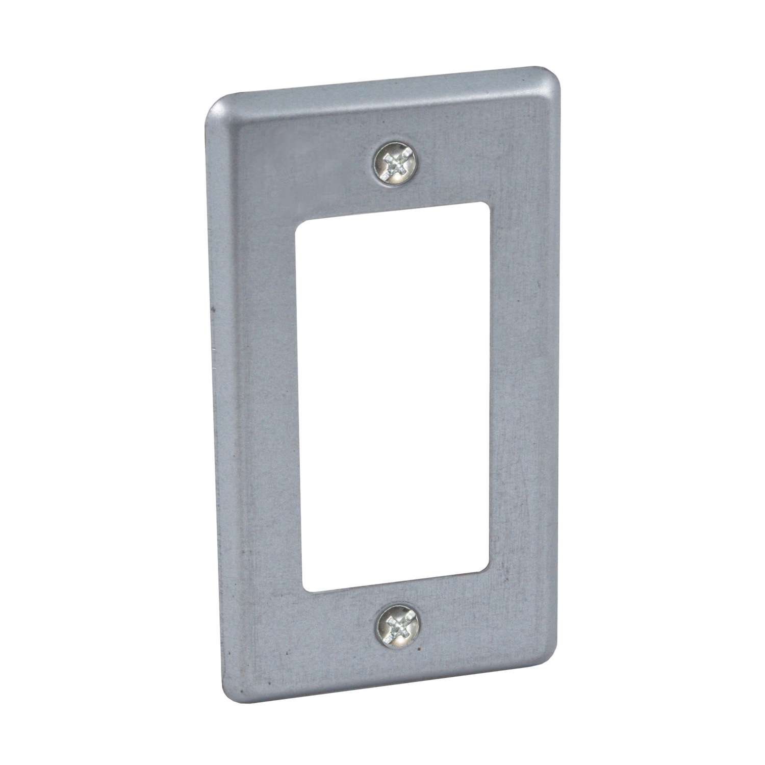 Raco  Square  Steel  Electrical Cover  For 1 Receptacle Gray 50169989883 