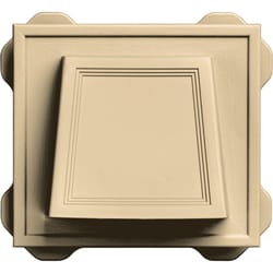 Builders Edge 7.62 in. H X 8.37 in. W Dark Almond Vinyl Hooded Vent