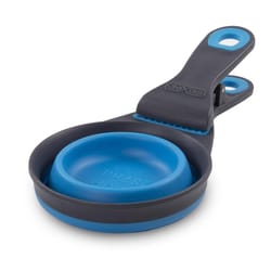 Dexas Blue Rubber 1/2 cups Pet Food Scoop For All Animals