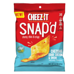 Cheez-It Snap'd Cheddar Sour Cream and Onion Chips 2.2 oz Bagged