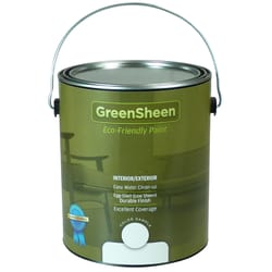 Green Sheen Eggshell Sage Paint Exterior and Interior 1 gal