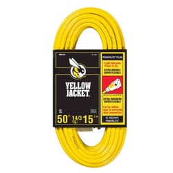 Yellow Jacket Outdoor 50 ft. L Yellow Extension Cord 14/3 SJTW