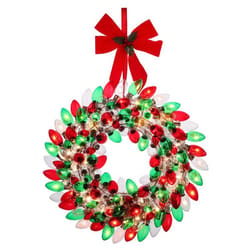 Mr. Christmas 17.75 in. D LED Prelit Multicolored Bulb Wreath