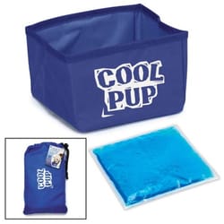 Cool Pup Blue Fabric Portable Bowl For Dog