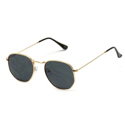 WearMe Pro Black Frame Gold Lens Sunglasses