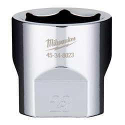 Milwaukee 23 mm X 3/8 in. drive Metric 6 Point Standard Socket 1 pc