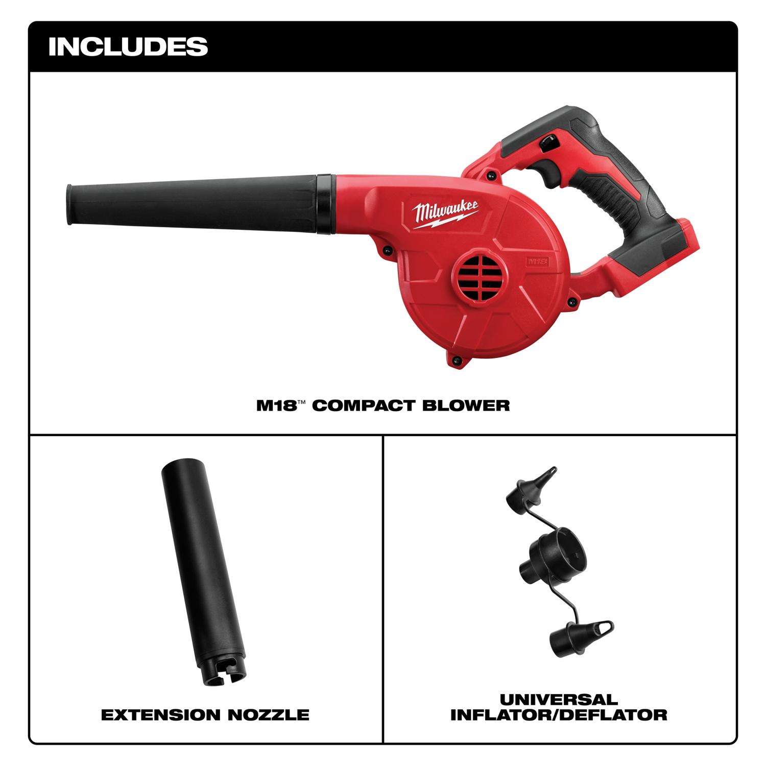 Milwaukee M18 0884-20 160 mph 100 CFM 18 V Battery Handheld Compact Leaf  Blower Tool Only Ace Hardware
