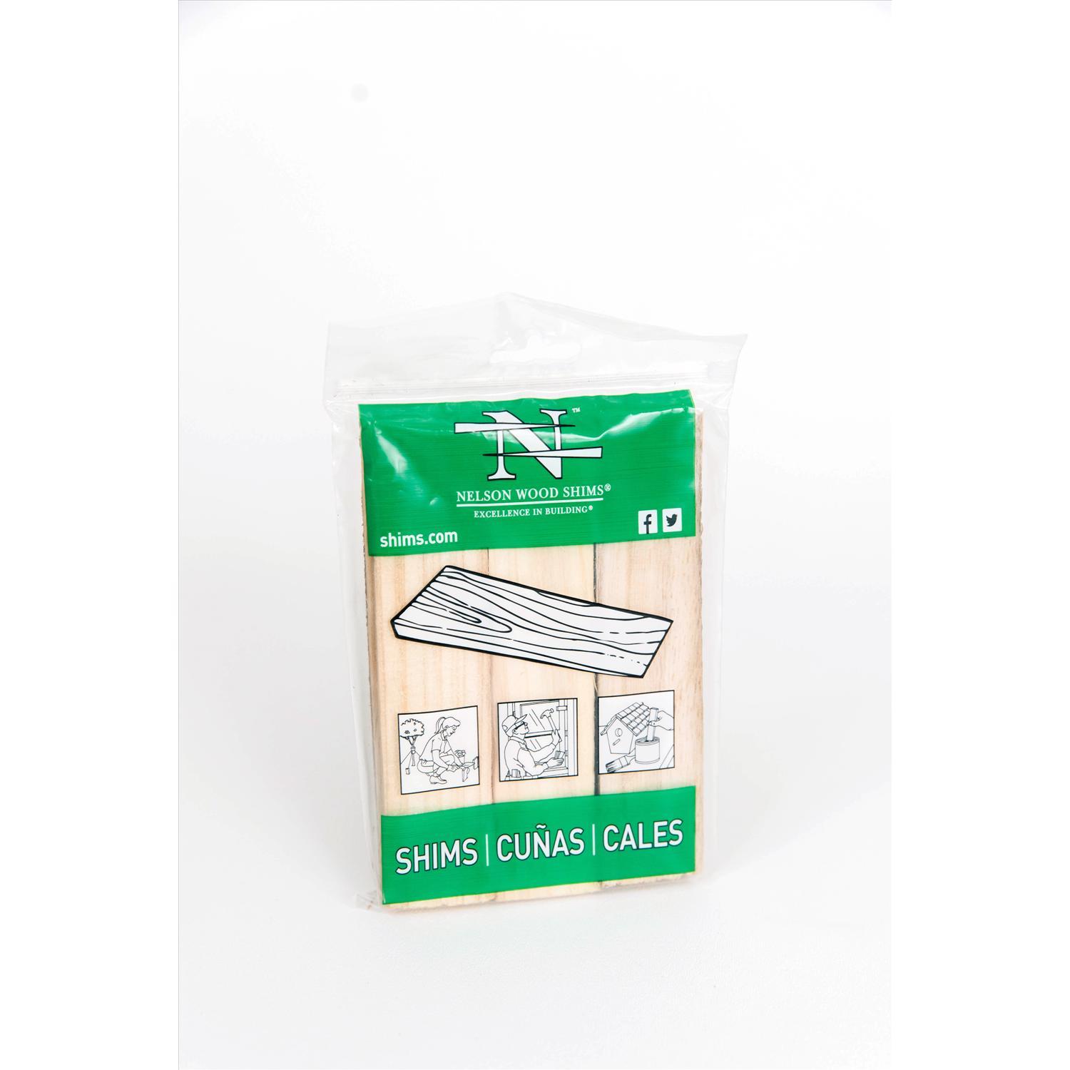 Nelson 1.5 in. W X 6 in. L Wood Shim 9 pk Nelson 1.5 in. W X 6 in. L Wood Shim 9 pk