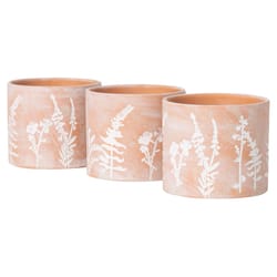 Sullivans Brown Ceramic 4.5 in. H Artistic Herb Planter Set