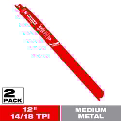Diablo Steel Demon 12 in. Bi-Metal Dual Tooth Reciprocating Saw Blade 14/18 TPI 2 pk