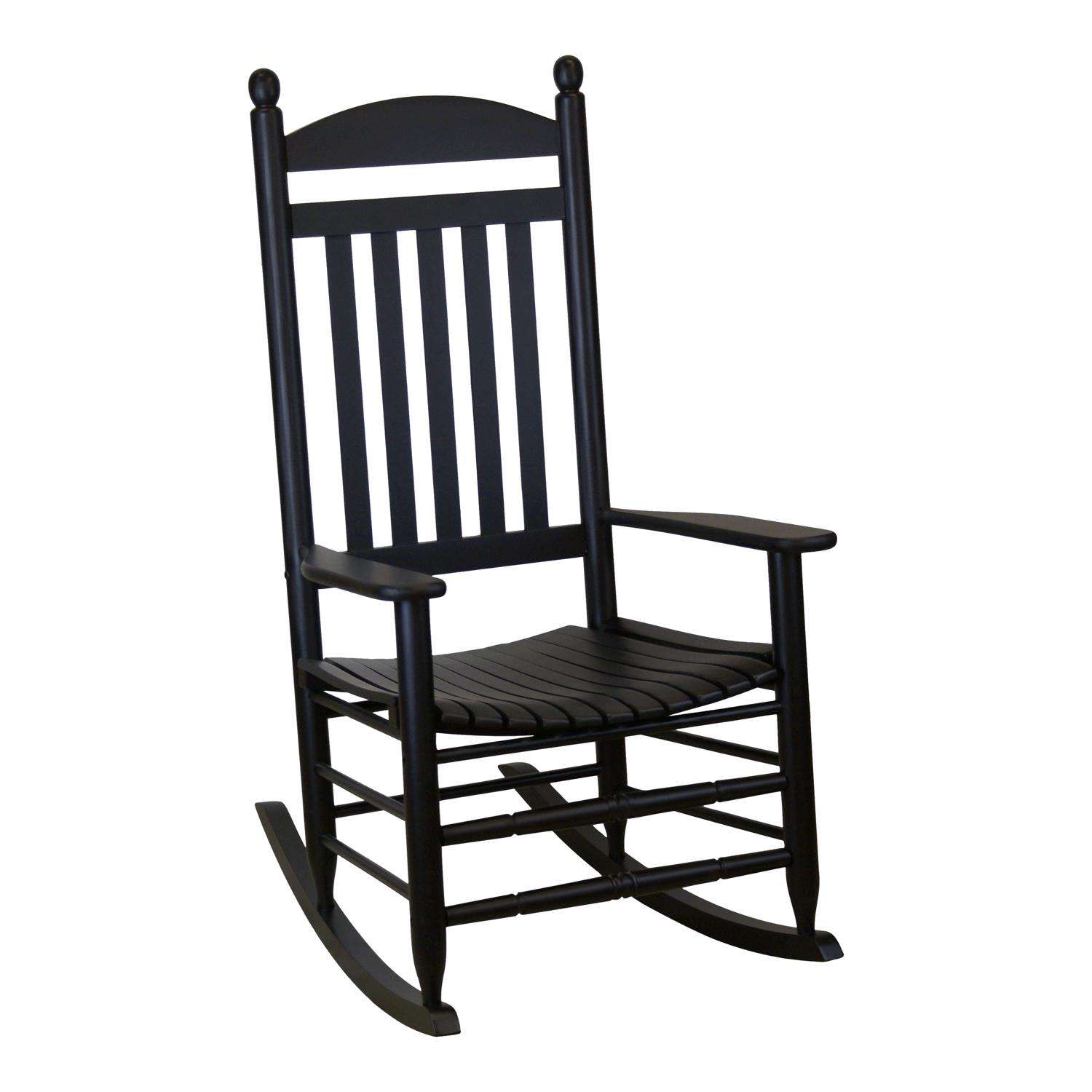 Hinkle Chair Company Black Wood Slat Back Rocking Chair Ace Hardware