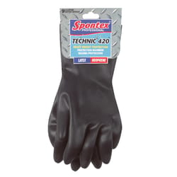 Spontex Technic 420 Latex/Neoprene Cleaning Gloves XL Black 1 pk