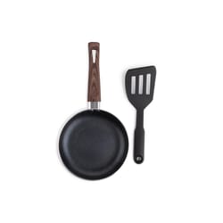 Core Kitchen Aluminized Steel Mini Fry Pan with Turner Black