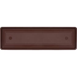 Novelty 1 in. H X 24 in. W X 7 in. D Plastic Countryside Flower Box Tray Brown