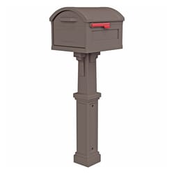 Architectural Mailboxes Grand Haven Classic Plastic Post Mount Mocha Mailbox