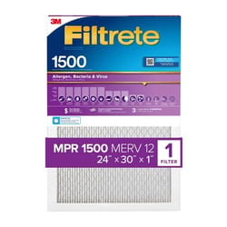 Filtrete 24 in. W X 30 in. H X 1 in. D 1500 MPR Pleated Air Filter 1 pk