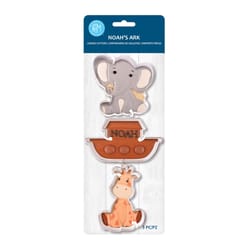 R&M International Corp International Noahs Ark Cookie Cutter Set Silver 3 pc