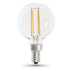Feit Enhance G16.5 E12 (Candelabra) Filament LED Bulb Daylight 40 Watt Equivalence 2 pk