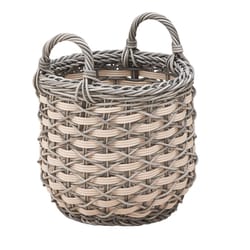 Sol Home Zita 18 in. L X 18 in. W X 20 in. H Gray/White Woven Basket