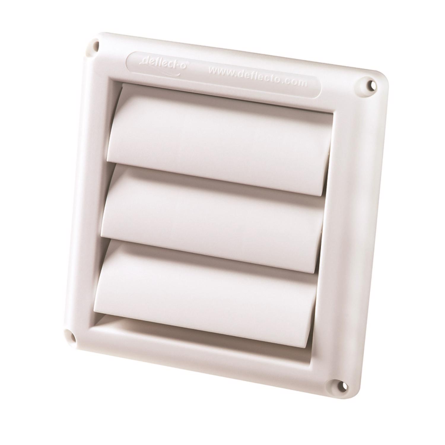 Photos - Thermostat Deflect-O Supurr-Vent 6 in. L X 4 in. D White Plastic Vent Dryer Hood HS4W