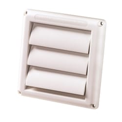 Deflect-O Jordan 4.75 in. L X 4 in. D White Plastic Dryer Vent Cover