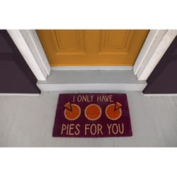 Entryways 17 in. W X 28 in. L Brown Pies For You Coir Door Mat