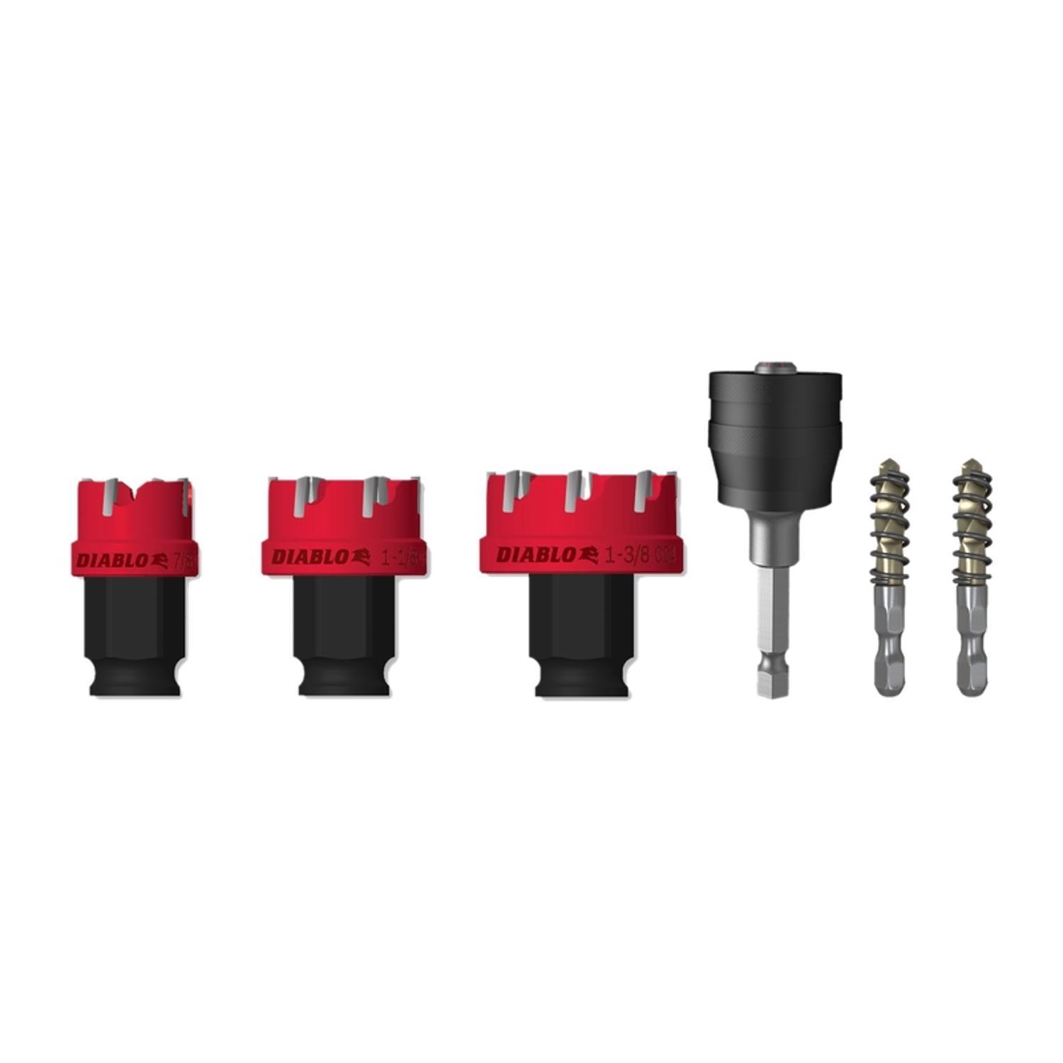 Diablo Steel Demon 7/8 to 1-3/8 in. Carbide Tipped Hole Cutter Set 6 pc Sansujyuku sansujyuku.com