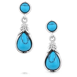 Montana Silversmiths Women's Blue Sands Silver/Turquoise Earrings