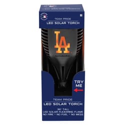 Sporticulture MLB 36 in. Solar Power Plastic Los Angeles Dodgers Black Solar Torch