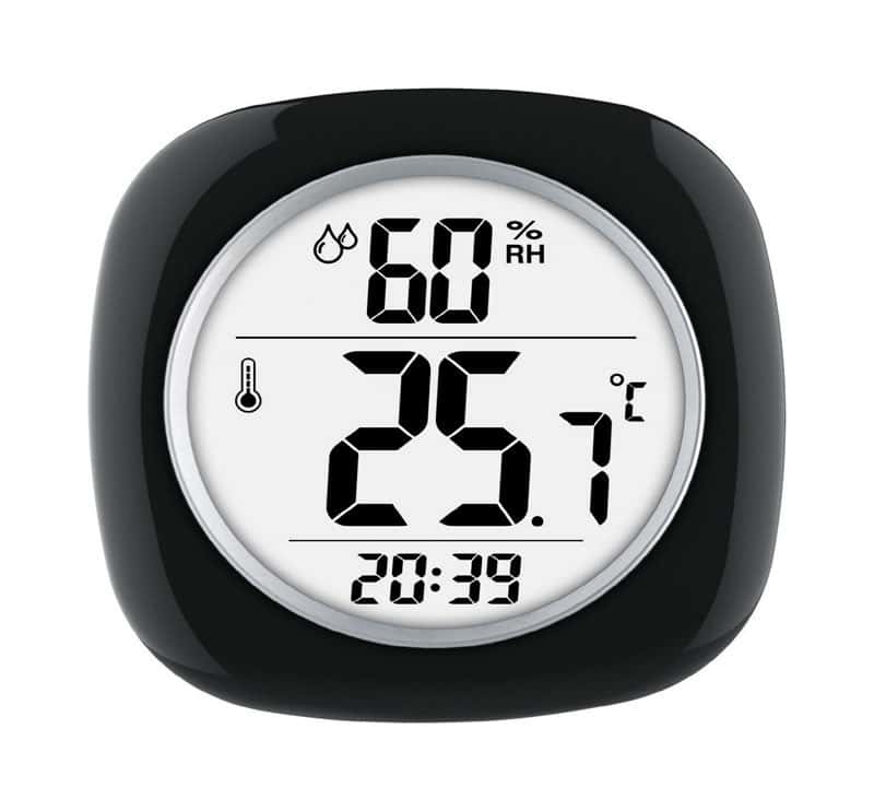 Taylor Hygrometer/Temperature/Time Digital Thermometer Plastic Black