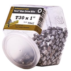 Big Timber Star T30 Head X 1 in. L Torx Insert Bit Steel 200 pc