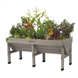 VegTrug 31.4 in. H X 30 in. W X 72 in. D Cedar Classic Garden Planter Gray