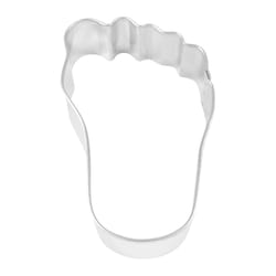 R&M International Corp International Corp 1 in. W X 4 in. L Foot Cookie Cutter Silver 1 pc