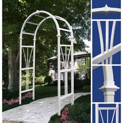 Vita Dublin 82 in. H White Vinyl Garden Arbor