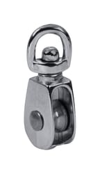 Baron 3/4 in. D Electro-Plated Iron Swivel Eye Single Eye Pulley